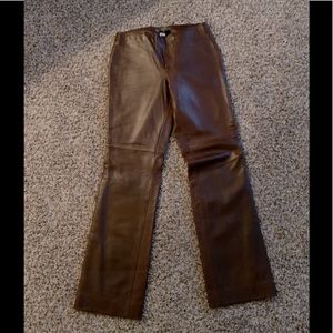 Chocolate brown, baby soft, leather pants NWOT